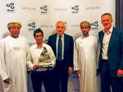 Nashwa Al Kindi (second from left) has been awarded the prestigious ISAF President Development Award in Muscat