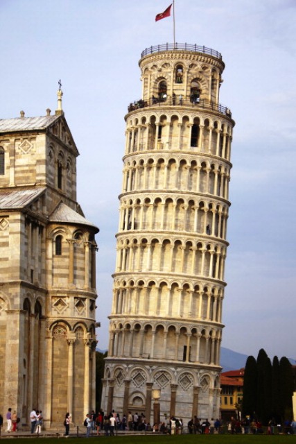 Next stop on the Trentino Torch tour is the city of Pisa © AFP/Getty Images