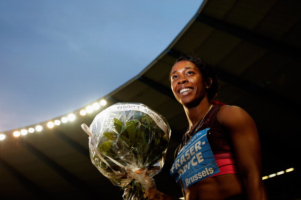 Shelly-Ann Fraser-Pryce, pictured after winning the 100m at the Brussels Diamond League meeting, has won her first World Athlete of the Year award ©Getty Images