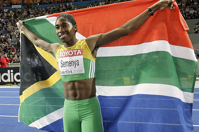 South Africas Caster Semenya faced similar accusations after she won the 800m title at the 2009 World Championships in Berlin