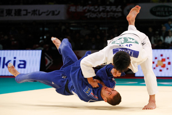 Takanori Nagase on way to a brilliant victory in the men's 81kg division ©IJF Media