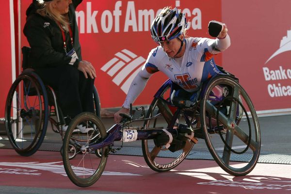 Tatyana McFadden won in Chicago last month and is on course for a record Grand Slam