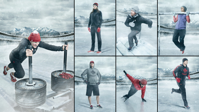 The 170 item collection has been marketed by seven Canadian Ollympic hopefuls including Chris Del Bosco Erik Guay Charles Hamelin Kaillie Humphries Meaghan Mikkelson Jon Montgomery and Maëlle Ricker