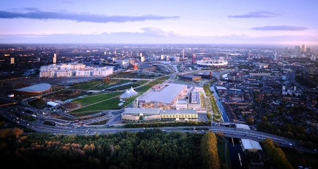 The East Wick neighbourhood will be located near the new iCITY development at the Olympic Park Media Centre © Hawkins/Brown