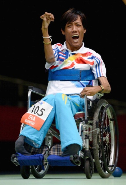 Witsanu Huadpradit of Thailand caused an upset at last month's Asia Oceania Boccia Championships in Sydney