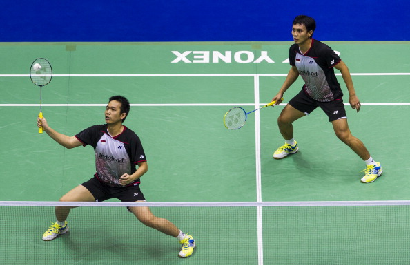 World Champions in the men's doubles Hendra Setiawan and Muhammad Ahsan will be among those chasing home titles in Jakarta ©Getty Images