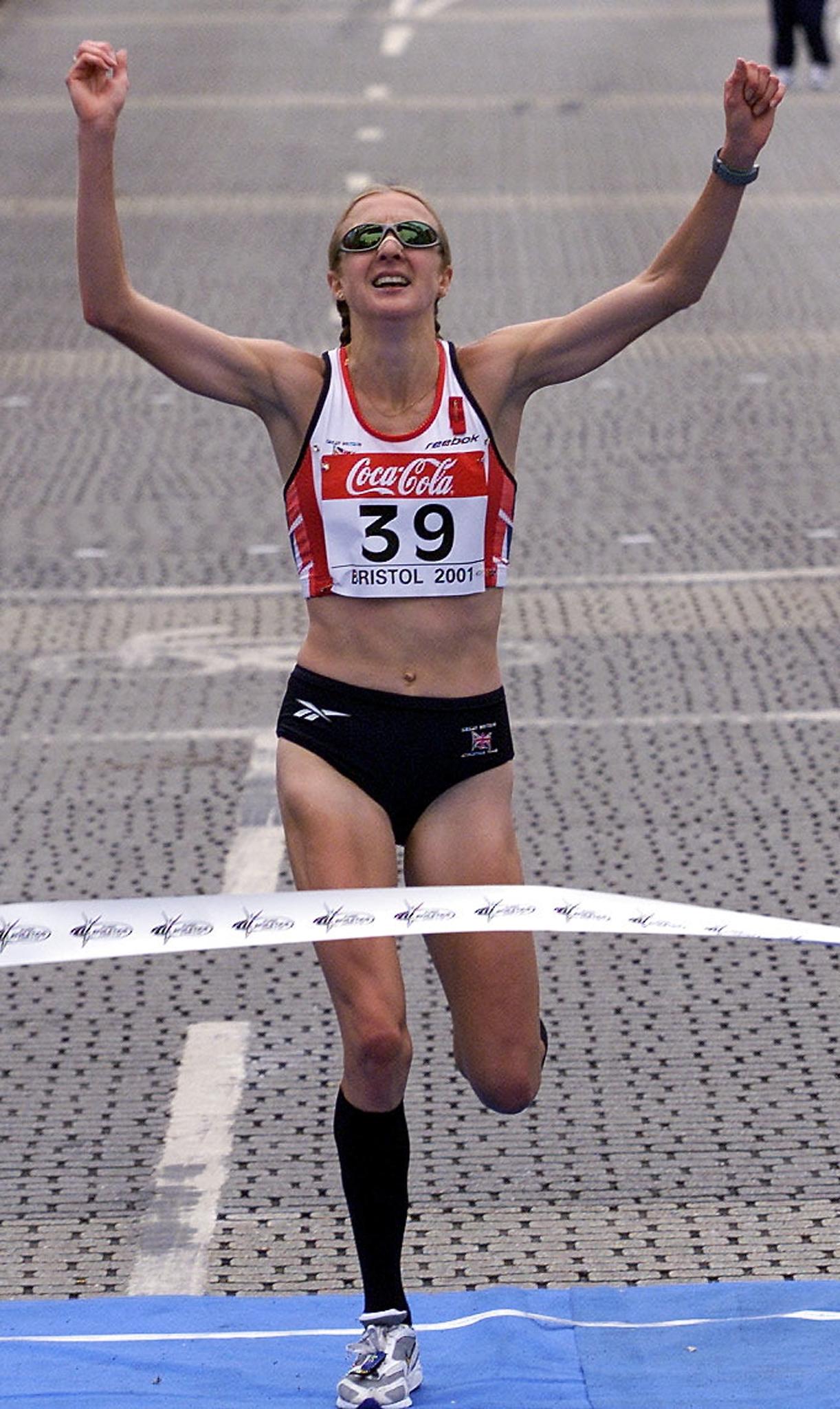 Paula Radcliffe won the 2001 IAAF World Half-Marathon Championships in Bristol, the second occasion they had been staged in Britain @Getty Images
