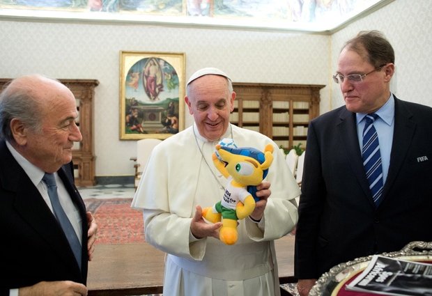 FIFA President Sepp Blatter claimed that the Pope told him to use football to help improve society ©Osservatore Romano
