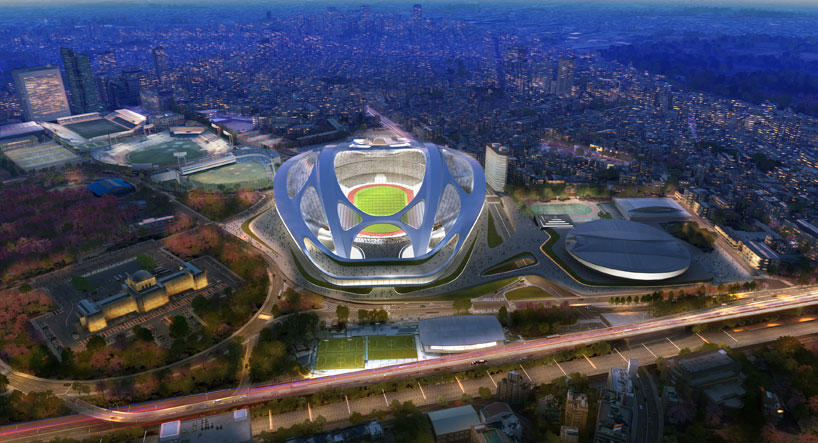 Zaha Hadid's futuristic redesign for the National Stadium in Tokyo has been criticsed by Japanese architects