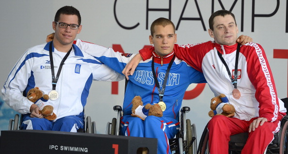 Czech (right) took bronze in the S2 100m freestyle event at the 2013 World Championships in Montreal ©Getty Images