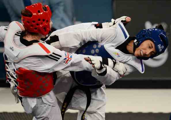 Jade Jones was in disbelief when her head shot was ruled out following a review from the Spanish coach ©Getty Images