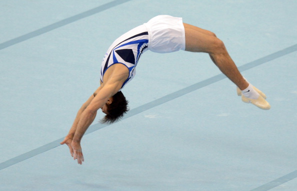 Alexander Shatilov became Israel's first senior gymnast to win a gold medal in the sport when he triumphed on the floor at the 2013 European Championships in Moscow ©AFP/Getty Images