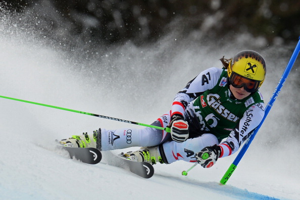 Anna Fenninger wins the giant slalom event at a skiing World Cup for the third successive year ©Getty Images