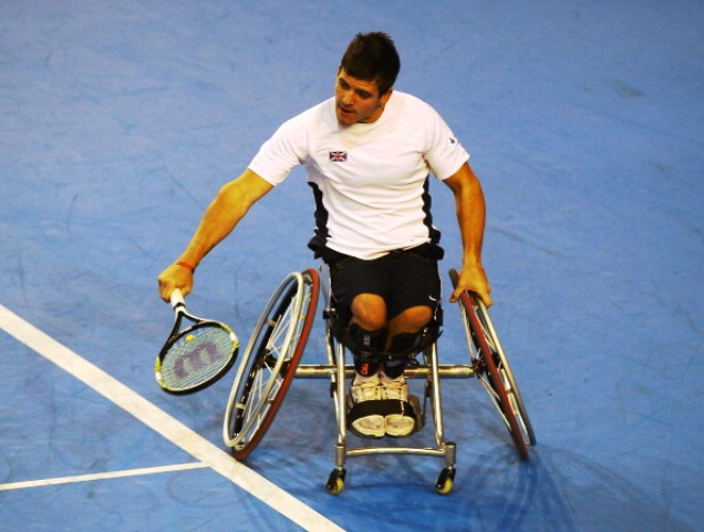 British number three David Phillipson passed on some tips at the Disability Tennis Festival in Nottingham ©Getty Images 