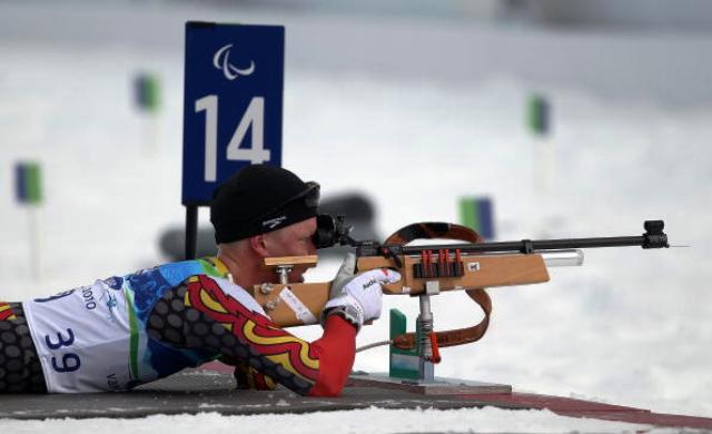 Mark Arendz had to settle for second in the 12.5km standing race as wayward shooting cost him the top spot ©Getty Images