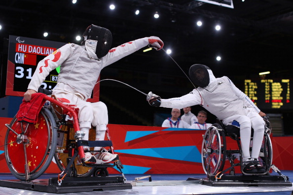 Daoliang Hu won again in the men's foil class in a repeat of the final, which he also won, at the London 2012 Paralympic Games ©Getty Images