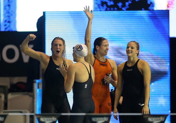 Europe finished the day on a high with victory in the women's medley relay ©Getty Images