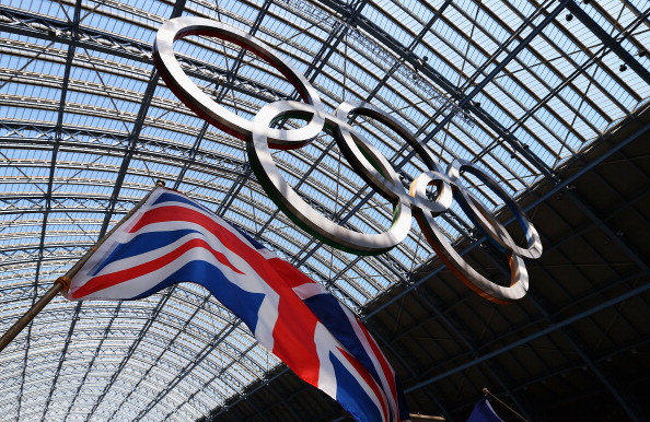 Giant Rings welcomed visitors to St Pancras railway station during London 2012 ©Getty Images