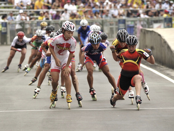 Inline speed skaters compete at the World Games held in Cali ©Latin Content WO/Getty Images