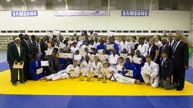 Judoka from six countries took part in competition at the Judo for Peace seminar in Lusaka ©IJF