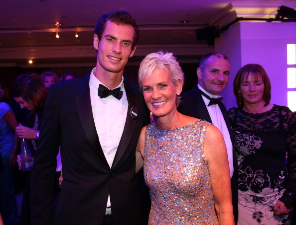 Judy Murray, pictured with Wimbledon winning son Andy, is another high profile women in British tennis ©Getty Images