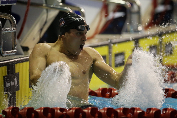 Michael McBroom won the 800m freestyle setting an American record on the way ©Getty Images