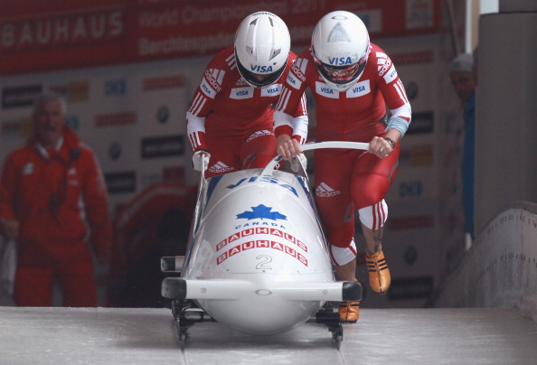 Olympic champions Kaillie Humphries and Heather Moyse will lead the Canadian Sochi 2014 bobsleigh team ©Bongarts/Getty Images