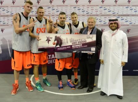 The Brezovica team ended their season in style winning the first ever FIBA 3x3 All Stars event in Doha, Qatar ©FIBA