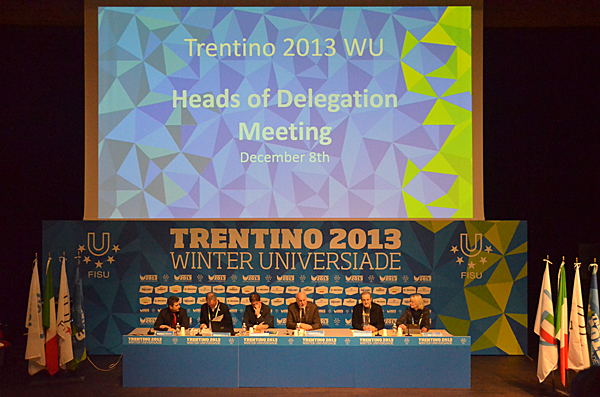 The Trentino 2013 Winter Universiade officially began today with the head of delegates meeting ©C Pierre/FISU