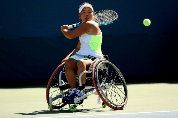 Yui Kamiji became the first non-Dutch winner of the Wheelchair Masters Tennis women's singles title last month ©Getty Images 