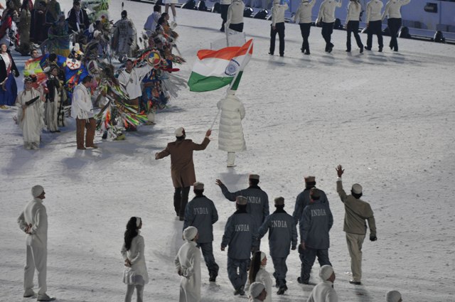India will be denied the opportunity to march under its own flag at Sochi 2014, something they did at Vancouver 2010, because of the IOC suspension  ©Wikipedia