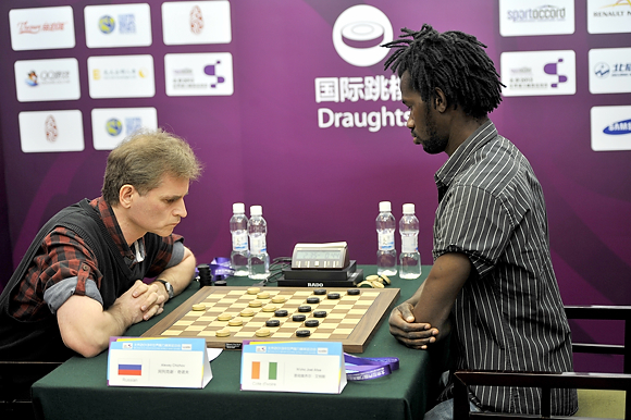 Joel N'Cho Atse became the first draughts player to win a major tournament with victory at the SportAccord World Mind Games ©SportAccord