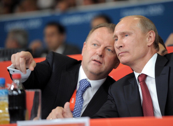 SportAccord President Marius Vizer (left) is a close friend of Russian President Vladimir Putin, with both sharing a mutual love of judo, watching the sport together at London 2012 ©AFP/Getty Images
