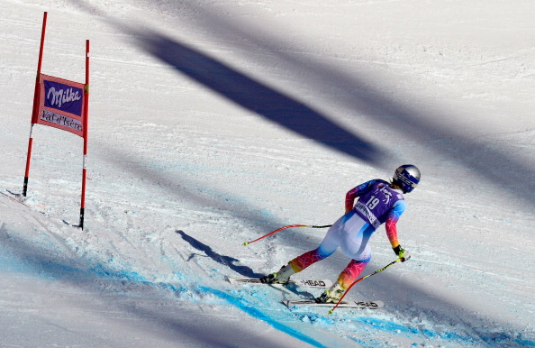 Lindsey Vonn aggravated her surgically repaired knee during an event at Val-d'Isère in December ©Getty Images