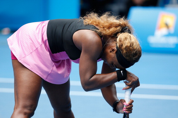 Serena Williams suffered the biggest shock of the Australian Open so far after falling to a three sets defeat to Serbia's Ana Ivanovic ©Getty Images