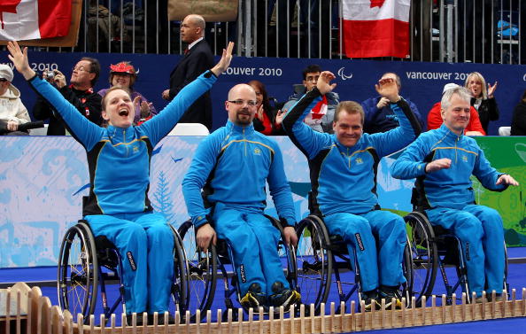 Sweden's wheelchair curling team took one of the two bronze medals the nation won at the 2010 Vancouver Winter Paralympic Games ©Getty Images