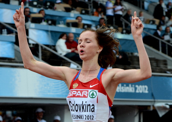 A total of 32 Russians tested positive in 2013 in athletics alone...the last of which was European 5,000m champion Olga Golovkina ©AFP/Getty Images
