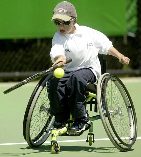 Alcott began his sporting career on the tennis court and reached number four in the wheelchair tennis junior rankings ©Getty Images 