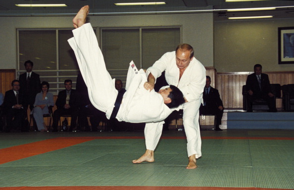 Another leader who holds a black belt is Russian President Vladimir Putin ©Sovfoto/Getty Images