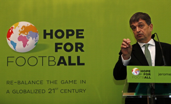 Jerome Champagne launched his bid for the FIFA Presidency on Monday ©AFP/Getty Images