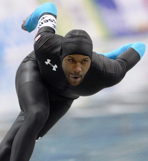 Double Olympic champion Shani Davis is one of the athletes backing the #CheersToSochi campaign ©AFP/Getty Images