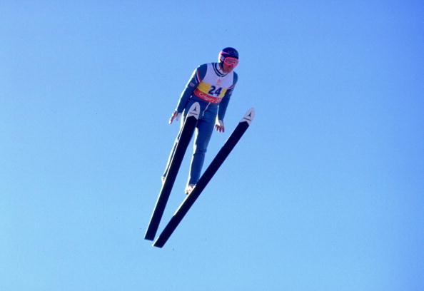 British ski jumper Eddie Edwards, often referred to as Eddie the Eagle, was the ultimate underdog in Calgary 1988 ©Getty Images