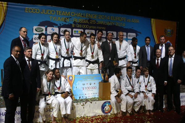 Europe has defeated Asia in the inaugural ECCO Team Challenge in Russia ©IJF