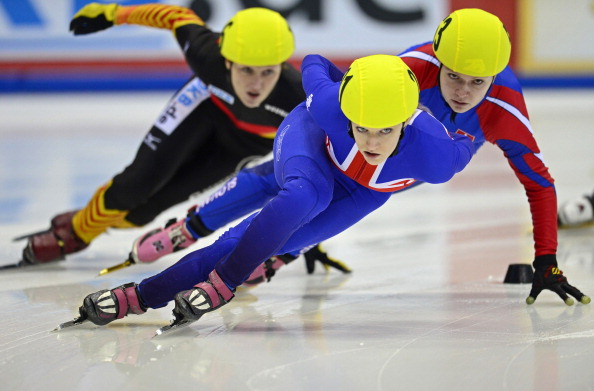 Fresh from winning the European 1,000m title last week, short track speed skater Elise Christie is also named ©AFP/Getty Images