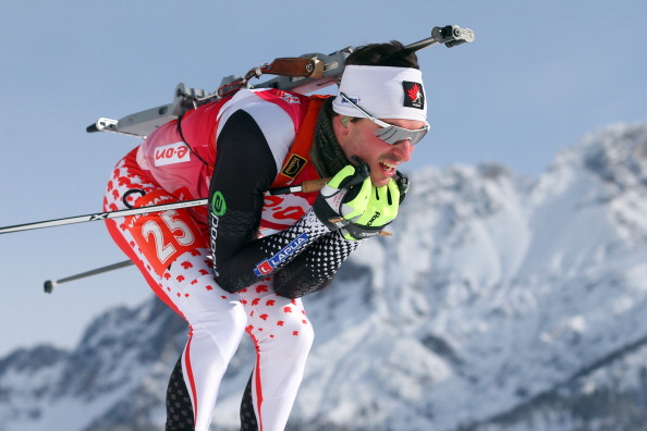 Jean-Philippe Le Guellec competing at a World Cup event in Austria last month ©AFP/Getty Images