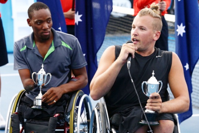 Partners Lucas Sithole and Dylan Alcott will now go head-to-head in the quads singles competition to for the right to play Wagner in the final ©Getty Images 