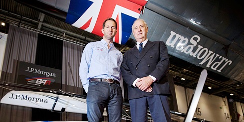 Sir Ben Ainslie with Commodore of the Island Sailing Club, John Dudley at the announcement of J.P. Morgan Asset Management's sponsorship of the Round the Island Race ©PR Works UK/Island Sailing Club