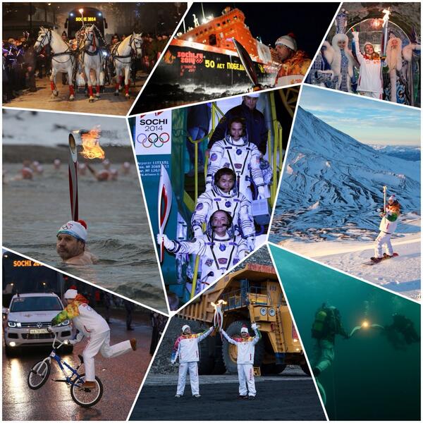 Sochi 2014 is celebrating the 100th day of the Olympic Torch Relay ©Sochi 2014 Twitter 