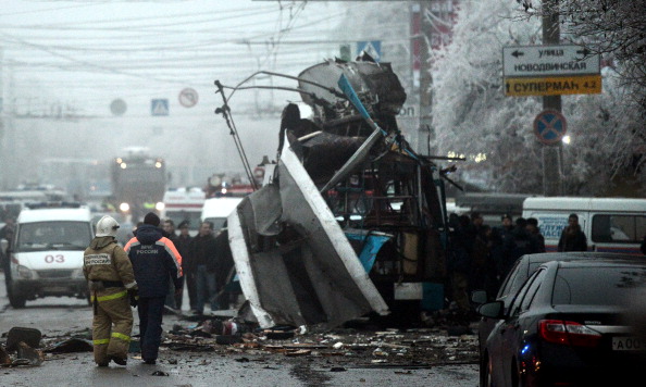 A packed trolleybus in Volgograd was bombed in the second suicide attack in the city in as many days last month ©AFP/Getty Images