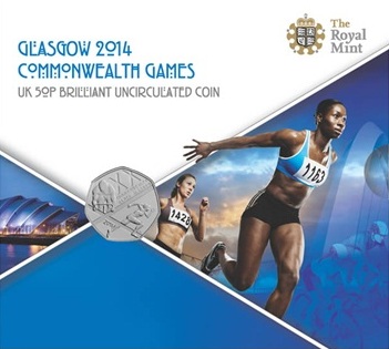 The Royal Mint has launched a new Glasgow 2014 Commonwealth Games 50p coin ©The Royal Mint